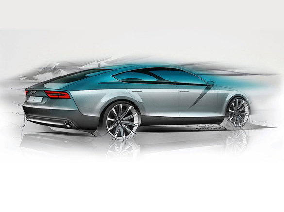 Audi A7, schiță realizată de J. Diez Audi A7, schiță realizată de J. Diez
