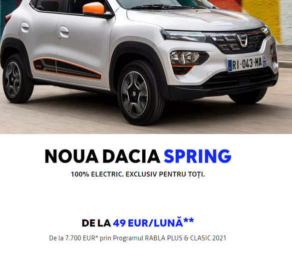 VIDEO Românii își pot rezerva noua Dacia Spring, începând de astăzi. Spectacol pe străzi în marile capitale. Din cauza numărului mare de rezervări, site-ul Dacia a avut probleme
