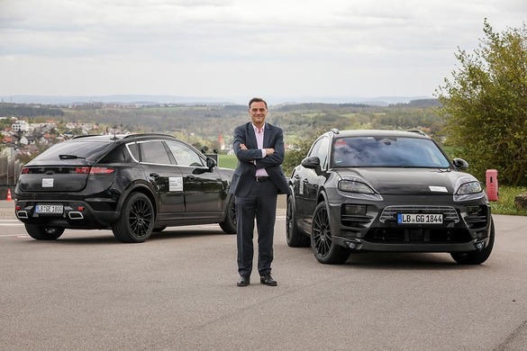 FOTO Primele imagini cu noua generație Porsche Macan, complet electric, camuflat