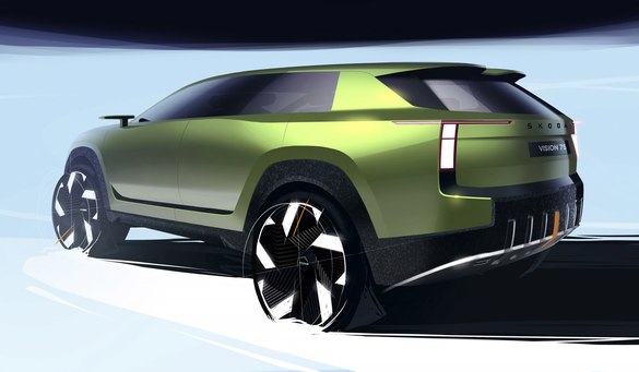 FOTO Primele imagini cu viitorul concept Vision 7S de la Skoda, un posibil rival pentru Dacia Jogger