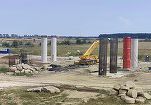 FOTO Primele grinzi au fost montate pe Autostrada Moldovei