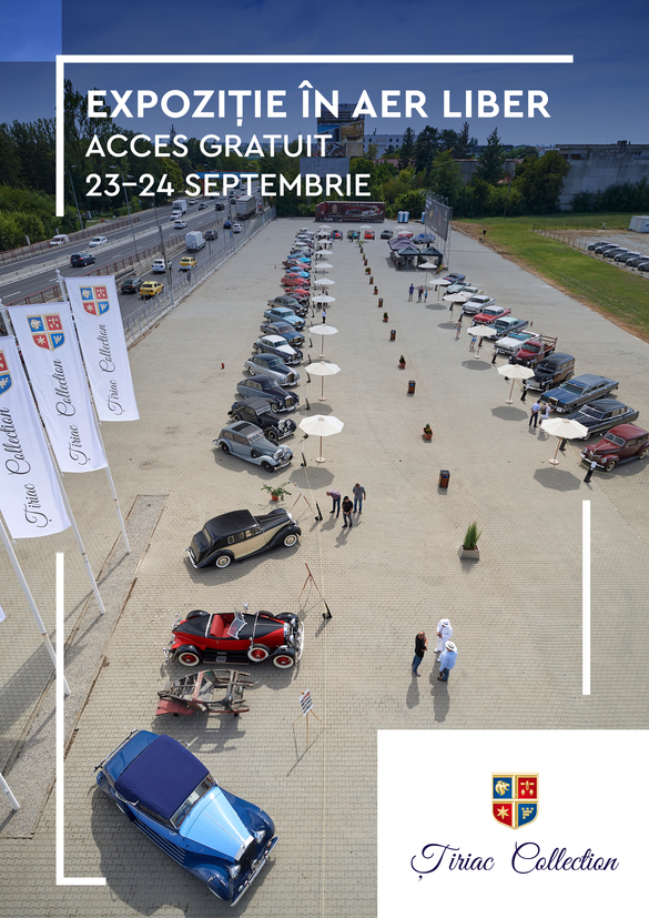 Țiriac Collection organizează a treia ediție consecutivă a expoziției sale auto anuale în aer liber. Publicul beneficiază de acces gratuit la această acțiune, în weekendul 23-24 septembrie 2023