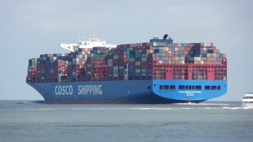 Firma chineză de transport maritim COSCO a suspendat transporturile către Israel