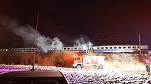 VIDEO Incendiu la un tren în Bistrița, zeci de călători evacuați