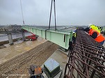 FOTO Piesă masivă instalată la pasajul principal pe Autostrada Bucureștiului. Cum se lucrează acum