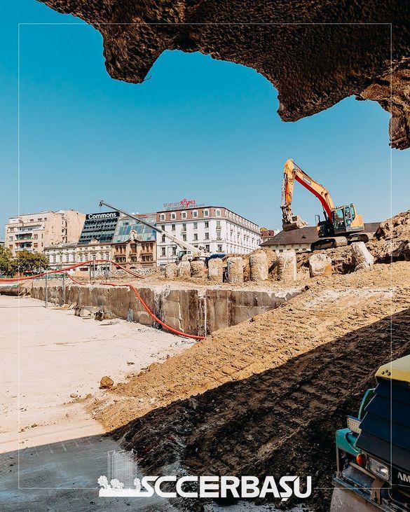 Lucrările la Planșeul Unirii: Demolări majore peste Dâmbovița, lângă Hanul lui Manuc FOTO