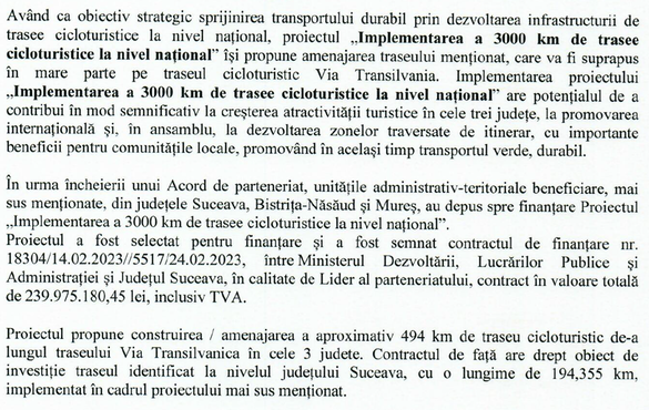 DOCUMENT Aproape 500 kilometri de trasee cicloturistice de-a lungul Via Transilvanica. Patru oferte, buget de peste 66 milioane lei
