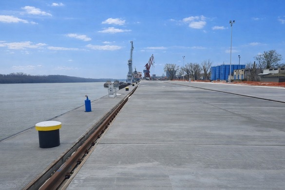 FOTO Modernizarea Portul Brăila, cu epave descoperite sub talvegul Dunării, la final