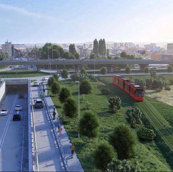 FOTO Primul Tram-train din țară, cea mai mare investiție în Oradea: Va oferi oamenilor o variantă mai simplă, mai rapidă și mai civilizată de a se deplasa