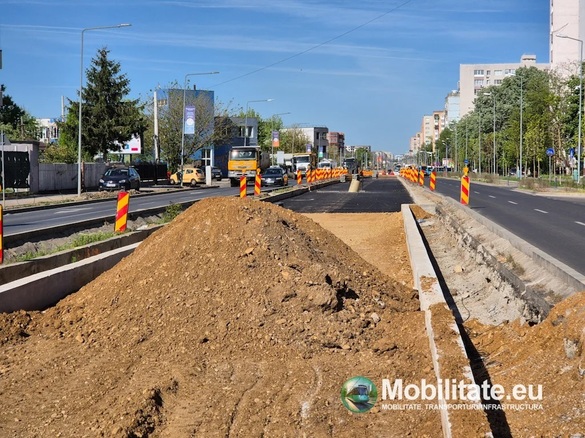 FOTO După aproape 30 de ani, prima linie nouă de tramvai din București. Primele materiale pentru linia Ghencea – Pasaj Domnești, lungă de 5 km, au sosit pe șantier