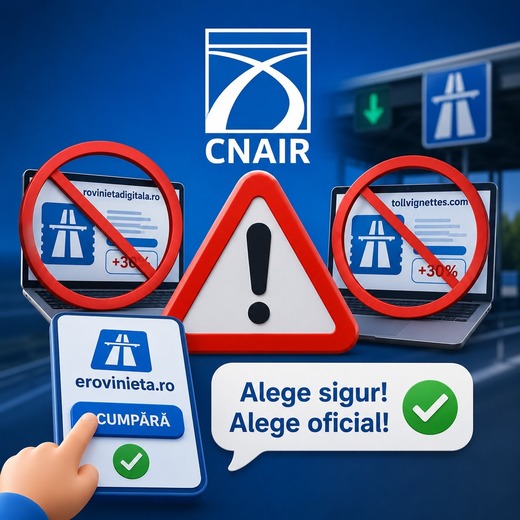 Avertisment CNAIR: Atenție la portalurile de unde cumpărați rovinieta!