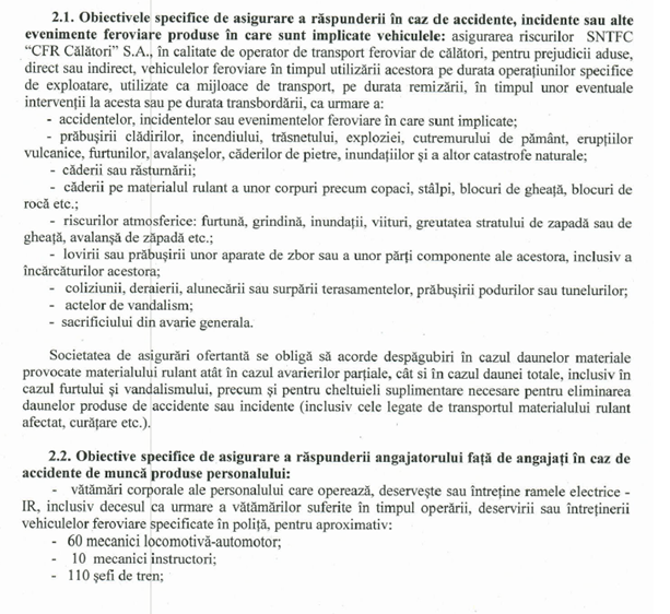 DOCUMENT CFR Călători a anulat licitația pentru asigurarea trenurilor și personalului care le deservește