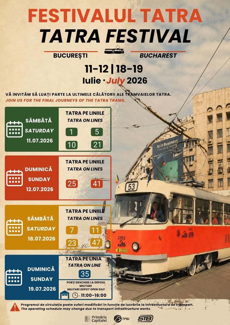 Celebrele tramvaie Tatra, retrase din București după 53 de ani