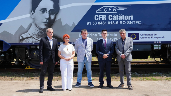 FOTO Proiect de amploare pentru modernizarea transportului feroviar de călători din România, finalizat. Softronic a livrat 19 locomotive refăcute. Ultimele două, denumite Ecaterina Teodoroiu și Hariclea Darclée