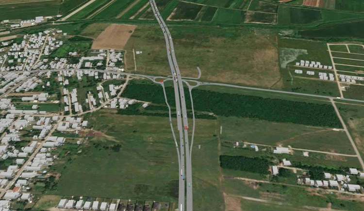 FOTO Nou sens giratoriu pentru legătura cu Autostrada A0, în localitatea Bâcu