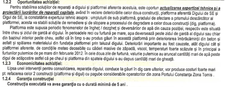 DOCUMENT Digul Portului Tomis, construit în 1958 în fostul Golf al Delfinilor, va fi modernizat. Buget de peste 80 milioane lei