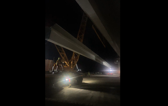 VIDEO A fost montată ultima grindă din cele aproximativ 5.000 de care a fost nevoie la cele 67 de poduri și pasaje ale A0