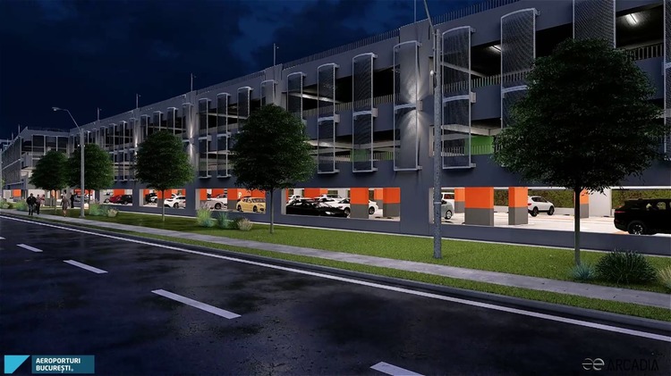 ANUNȚ FOTO Parcarea Sosiri de la Aeroportul Henri Coandă - închisă temporar pentru modernizare și consolidare