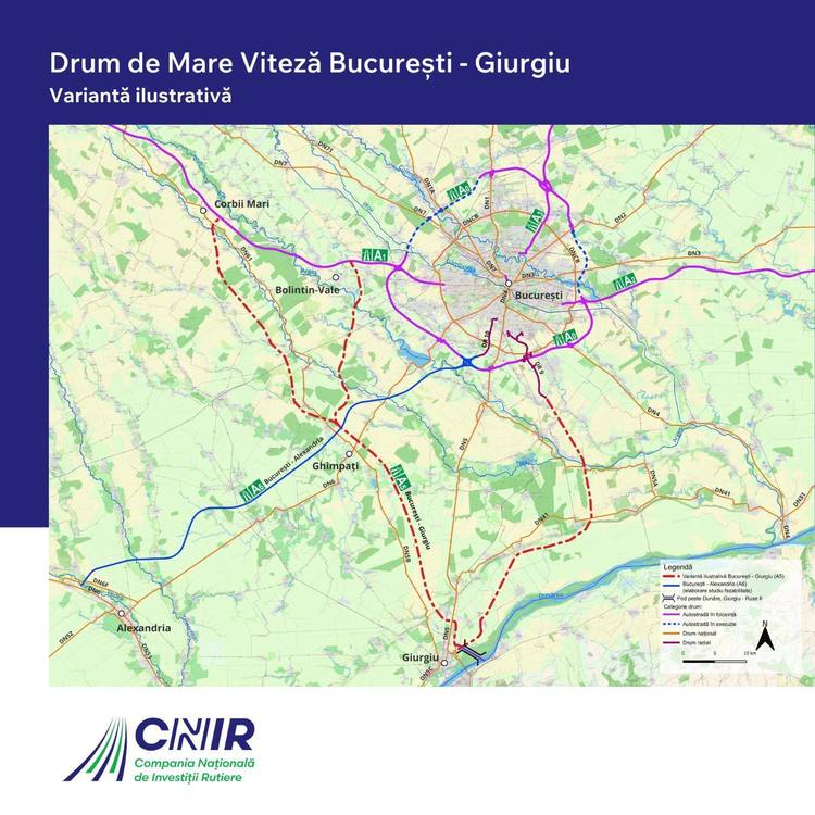 FOTO Primul drum de mare viteză spre Bulgaria are 7 variante de traseu