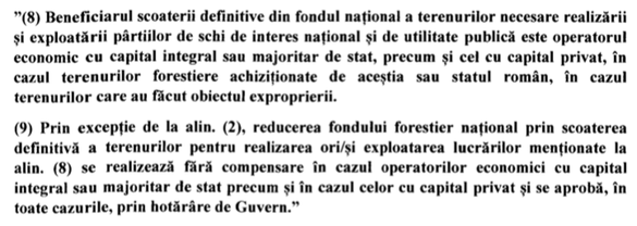 Investitorii în pârtii de schi pot primi dreptul de a scoate terenuri din fondul forestier fără a reîmpăduri în compensare