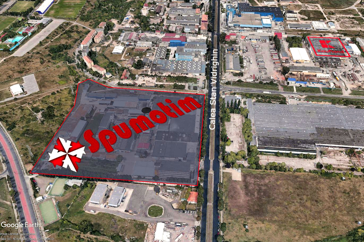 Amplasamentul fabricii Spumotim Amplasamentul fabricii Spumotim