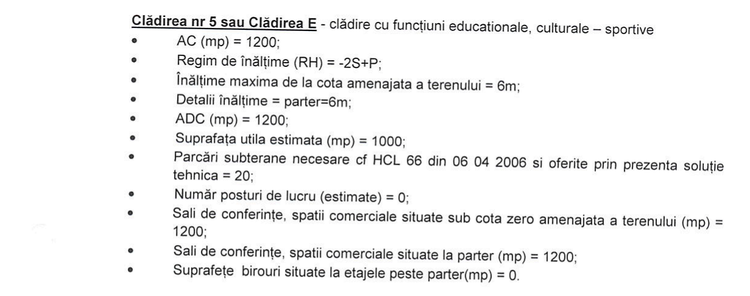 Extras din documentația de atribuire Extras din documentația de atribuire