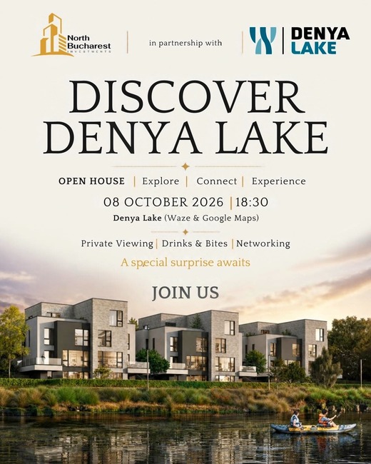 North Bucharest Investments și Denya anunță „Discover Denya Lake”, un eveniment dedicat proiectului rezidențial de 45 milioane euro din nordul Bucureștiului