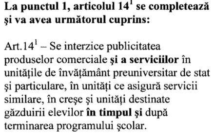 Orice publicitate comercială în școli, interzisă: Campaniile de promovare transformă școala în talcioc