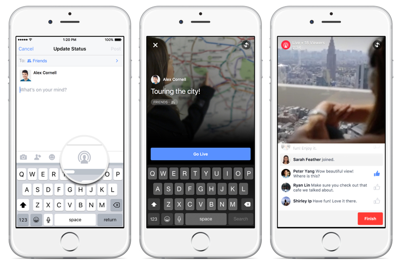 Utilizatorii de iPhone au liber la posturi live video pe Facebook