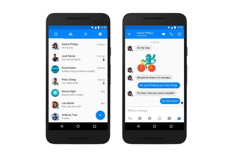 Facebook Messenger pentru Android are un nou design
