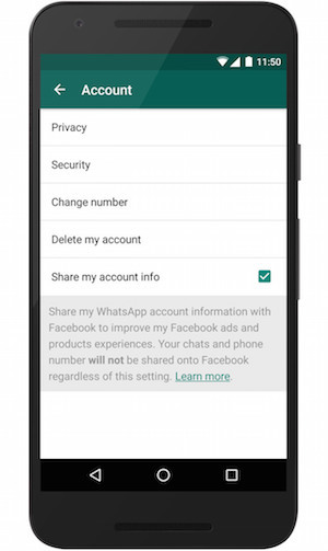 Cum împiedici WhatsApp să-ți trimită datele personale către Facebook