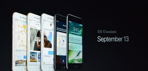 iOS 10 va fi disponibil din 13 septembrie