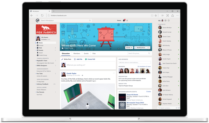 Facebook lansează Workplace - rețeaua socială pentru birou
