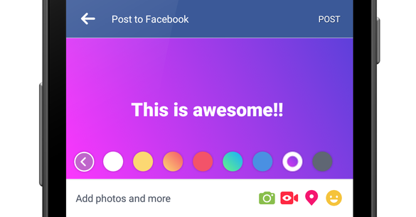 Facebook devine mai colorat cu ocazia lansării fundalurilor pentru posturi