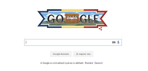 FOTO Google și-a modificat logoul pentru a marca Ziua Națională a României