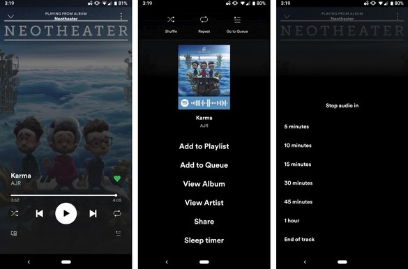 FOTO Spotify lansează un Sleep Timer pentru aplicația de Android