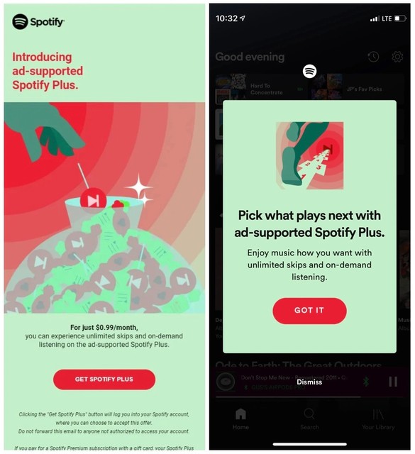 Spotify testează un nou abonament, cu 1 dolar