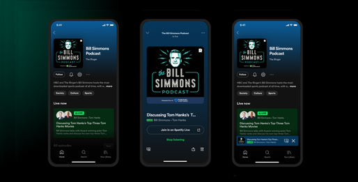 Spotify începe să difuzeze conținut audio live