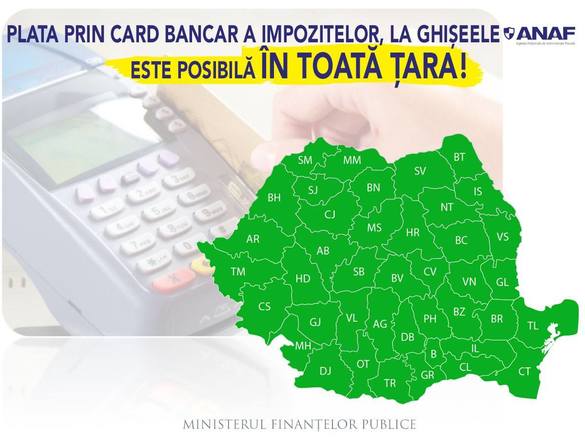 Lista taxelor care pot fi achitate online, prin card bancar, a fost extinsă