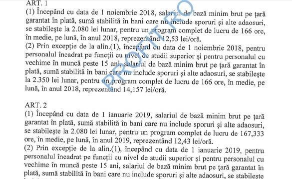 EXCLUSIV ULTIMA ORĂ DOCUMENT Guvernul a redactat actul care ridică salariul minim brut și introduce, în premieră, un salariu minim diferențiat, din noiembrie