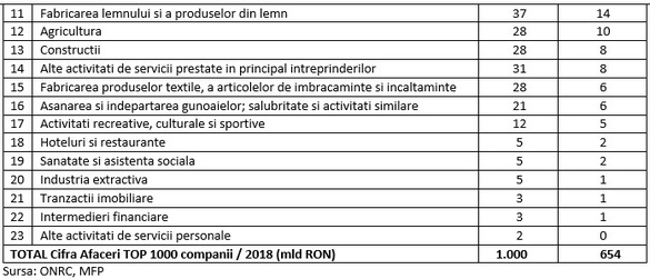 GRAFICE Jumătate din veniturile totale ale firmelor active, concentrată în cele mai mari 1.000 de companii