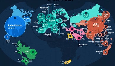 România a depășit mai multe state după PIB-ul nominal HARTĂ
