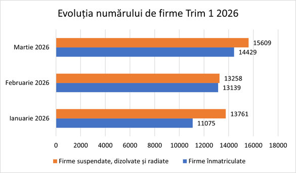 Scade numărul de SRL-uri în România GRAFICE