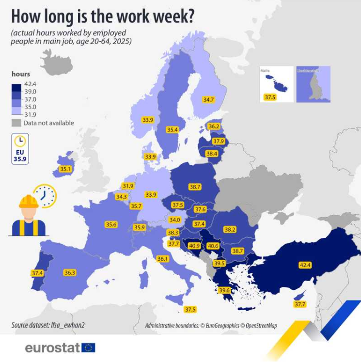 Românii - printre europenii cu cele mai multe ore lucrate săptămânal INFOGRAFIC