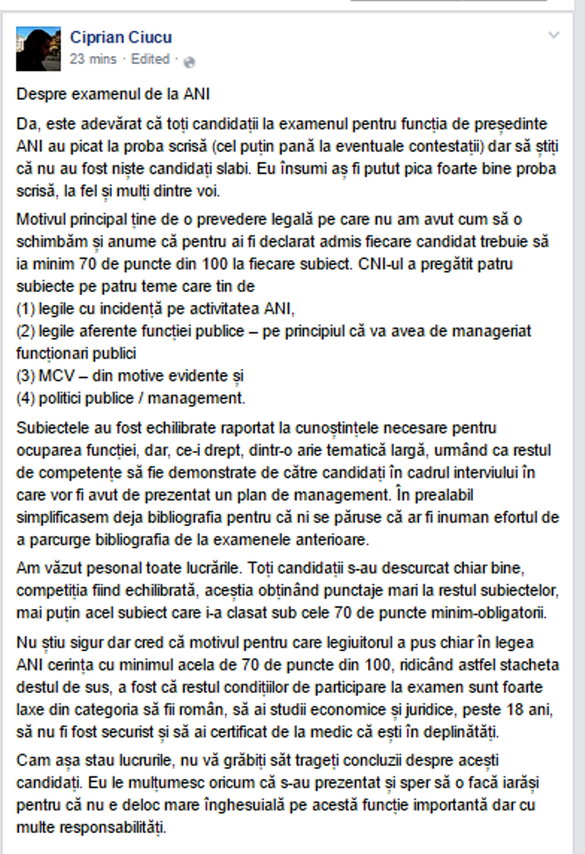 Șeful CNI, după ce toți candidații pentru șefia ANI au picat examenul: “Eu însumi aș fi putut pica…”