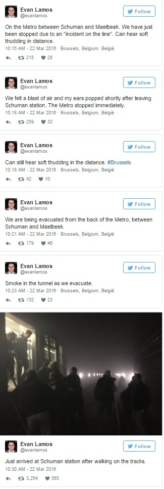 Un jurnalist belgian, aflat în metroul din Bruxelles în momentul exploziei, descrie ce a urmat