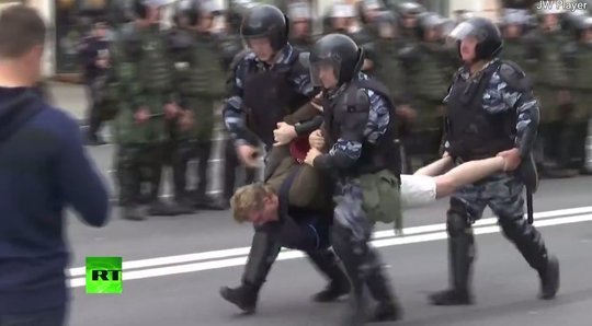 FOTO Proteste în Rusia față de corupția elitelor, peste 1.000 de arestați