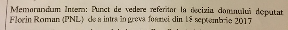 Din nou probleme vitale în Parlament: Un liberal intră în greva foamei, supărat că Guvernul nu alocă bani pentru Centenarul Marii Uniri