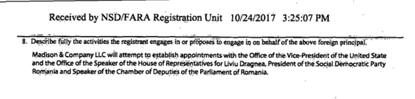 DOCUMENT Dragnea mai vrea o întâlnire cu Trump. PSD a plătit în acest scop 100.000 de dolari unei firme de lobby din Washington