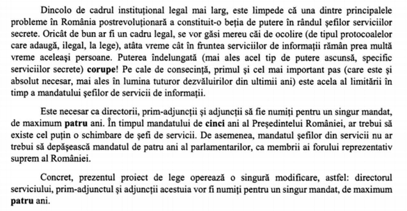 Șefii serviciilor de informații să nu poată rămâne în funcții mai mult de 4 ani - inițiativa a fost lansată spre avizare